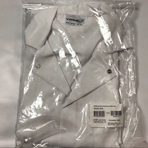 VWR Lab Coat Tech Pockets Size S Snap Button Men